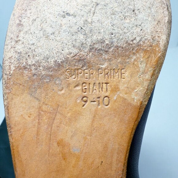 Vintage Dark Green Leather Flat Boots Women's Size 9-10 Pull On Made in Uruguay - Picture 8 of 10